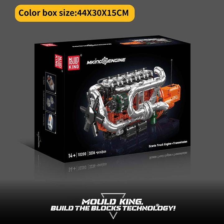 Image du produit Mould King Inline-6 Truck Motor & Getriebe