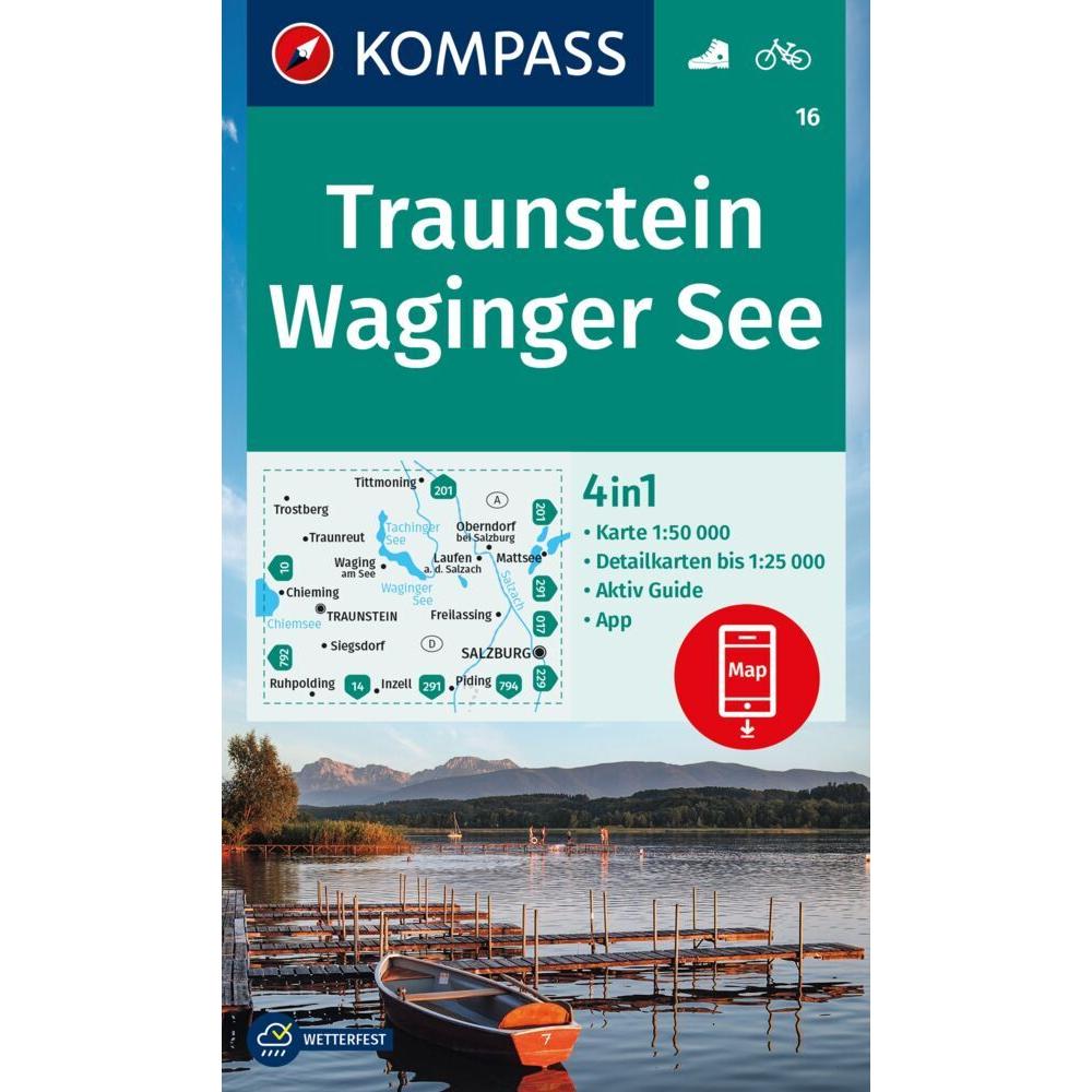 Wanderkarte 16 Traunstein, Waginger See 1:50.000, Landkarte