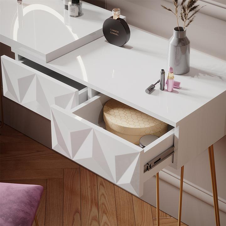 Image du produit Vicco Bella avec éclairage LED et tabouret (120 x 37 x 76 cm)