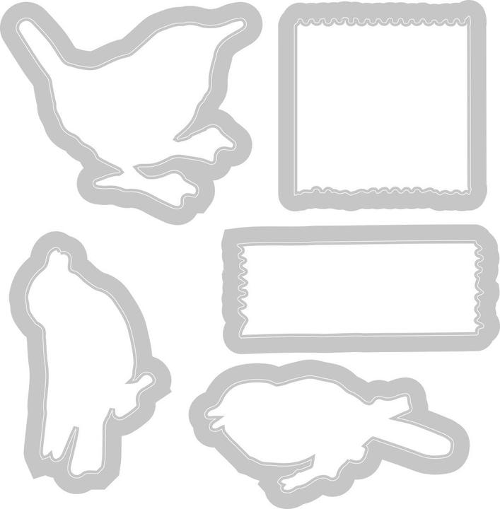 Immagine prodotto Sizzix Set di Timbri trasparenti A5 23 Pezzi e 5 fustelle Framelits - Canto degli uccelli di 49 and Market