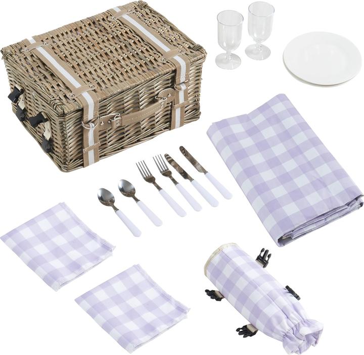 Actual product image Casa.Pro Picknickkorb Bisceglie für 2 Personen Komplettset