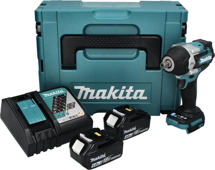Actual product image Makita DTW 701 RMJ Battery Impact Wrench 18 V 700 Nm 1/2" XPT Brushless + 2x Battery 4.0 Ah +