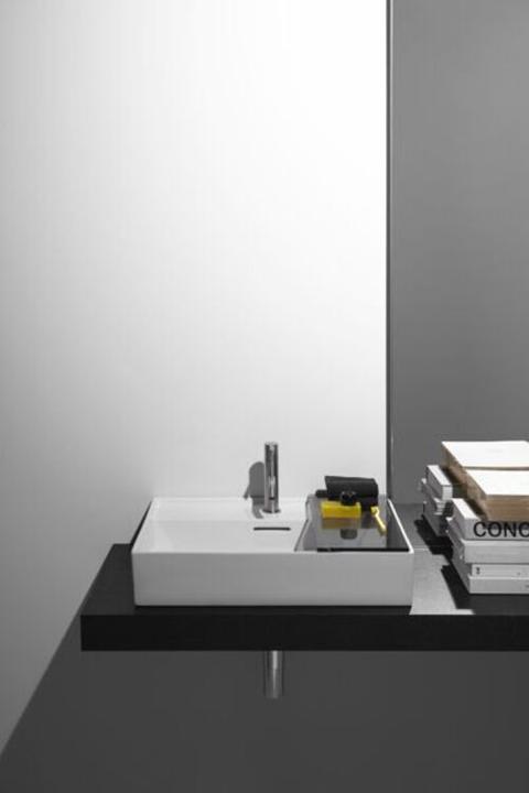 Produktbild Laufen Kartell Aufsatzwaschtisch 1 Hahnloch, mit Überlauf, Unterseite geschliffen, 600x460mm, H8163 (460 mm, 600 mm)