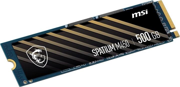 Actual product image MSI SSD SPATIUM M450 PCIE 4.0 NVME M.2 500GB V (500 GB, M.2 2280)