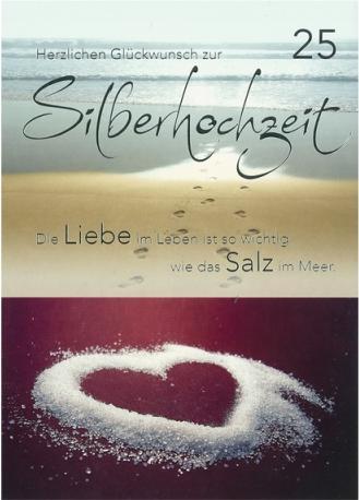 Produktbild ABC Karte 25.Hochzeitstag Silberhochzeit Salz im Meer (2 Stk.)