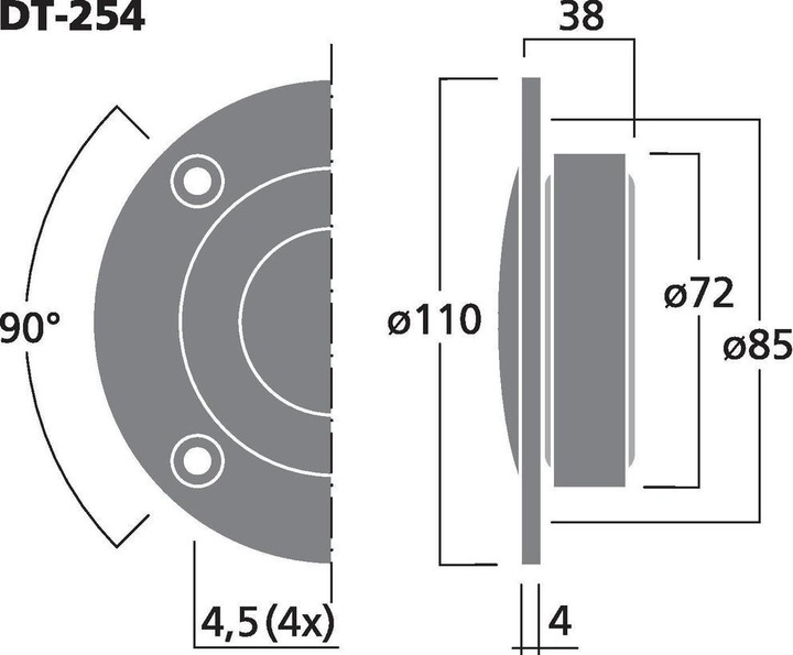 Image du produit Monacor HiFiDomeTweeter (1 pièce)