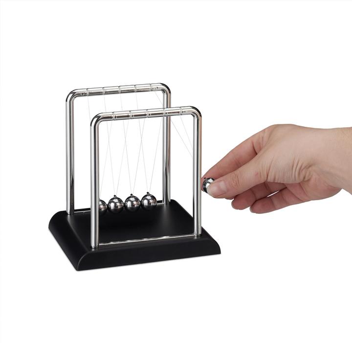 Actual product image Relaxdays Newton's Cradle Pendulum (13.5 x 11.5 x 13.5 cm)