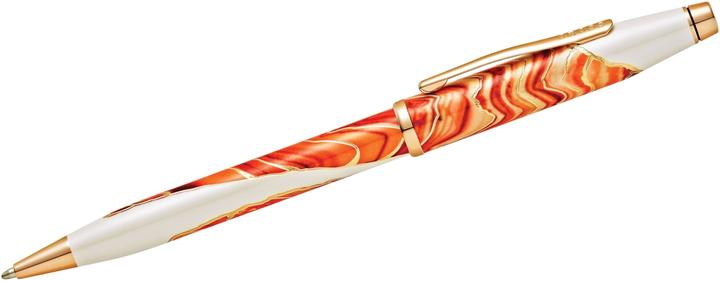 Productafbeelding Cross Twist action biros Wanderlust Antelope Canyon geschenkverpakking (Witte lak, Oranje met roségouden applicaties, 1 x)