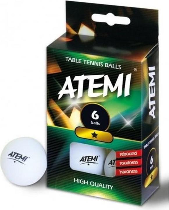 Atemi Tischtennis-Ping-Pong-Bälle Stück (6 Stk.)