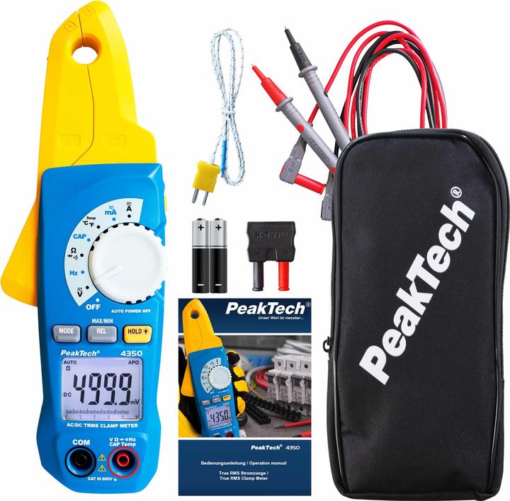Image du produit Peaktech P 4350 Pince ampèremétrique (CAT III 600V)