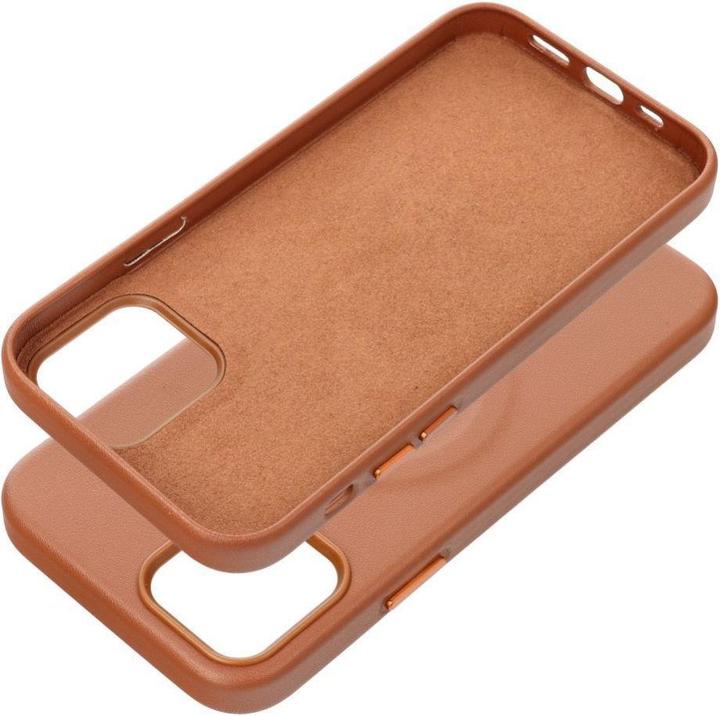 Actual product image Roar Back panel cover case LEATHER MAG compatible with MagSafe for IPHONE 12 Pro Brown (Apple iPhone 12 Pro)