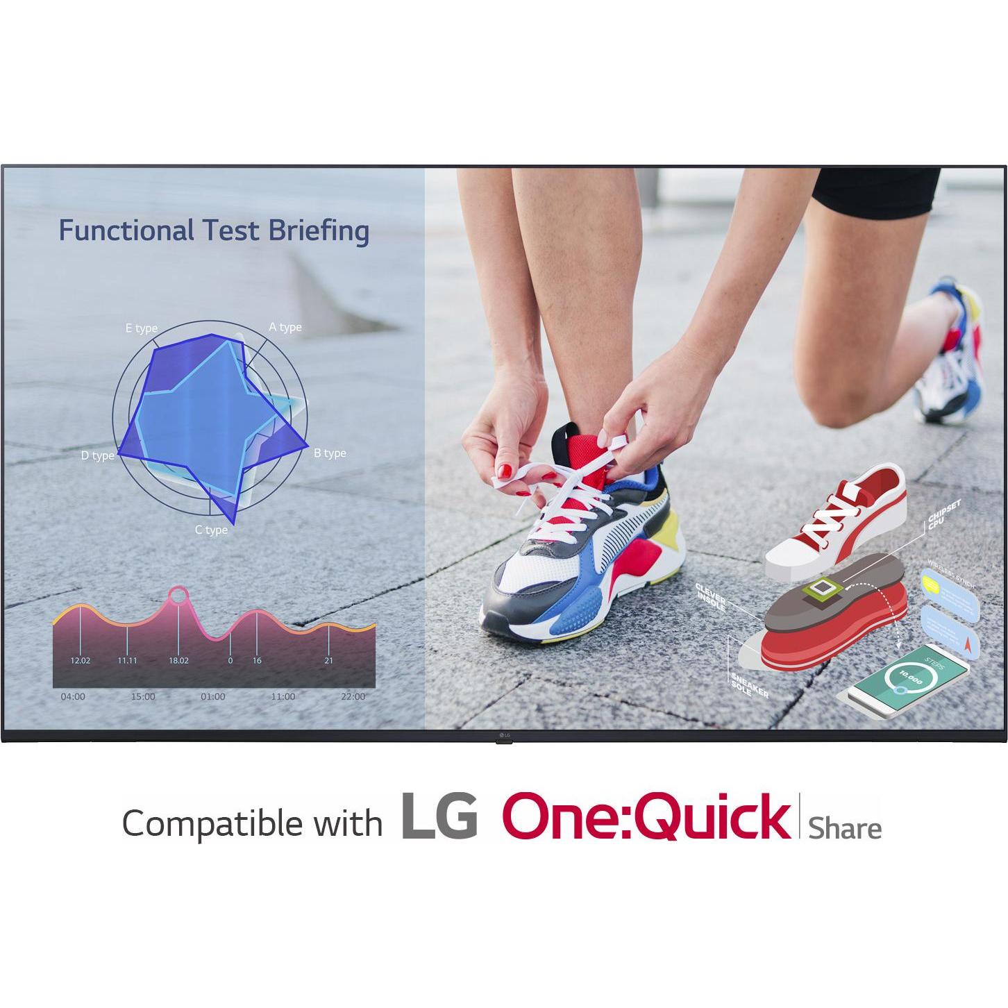 LG Prof. Display 55UL3J-M (3840 x 2160 Pixel, 55"), Digital Signage, Schwarz