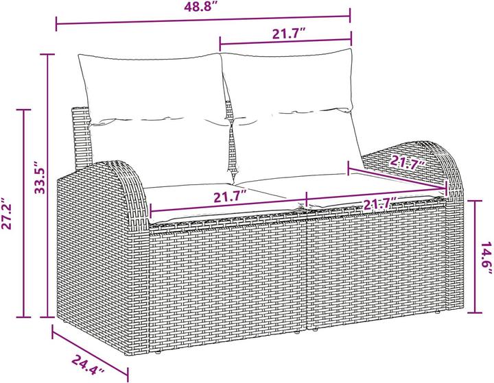Actual product image vidaXL Outdoor-Sofagarnitur