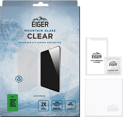 Actual product image Eiger Mountain Glass Clear Tablet (1 Piece, iPad Pro 11 2024 (5th gen))