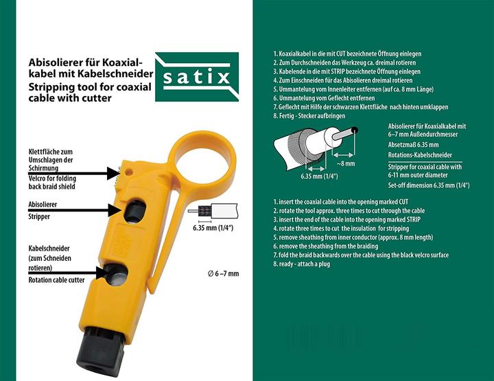 Produktbild Satix Abisolierer für Koaxialkabel (20 mm)