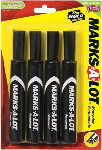 Productafbeelding Avery 07903 Permanent Marker Zwart 4 stuk(s)