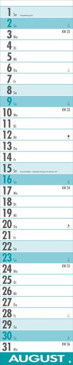 Energie-Label Supermemo Kalender 2026 (17 x 85 cm, Harter Einband, Deutsch)