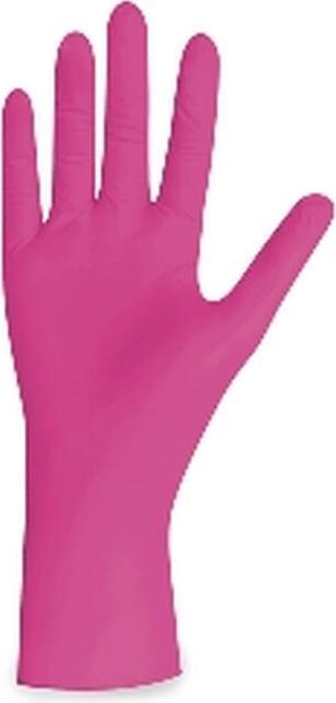 Actual product image Unigloves Magenta Pearl Nitrile Gloves Size M (M)