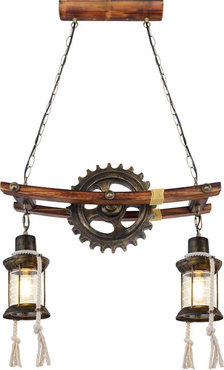 Productafbeelding Globo Hanglamp Abella antiek messing 2xE27 (E27)