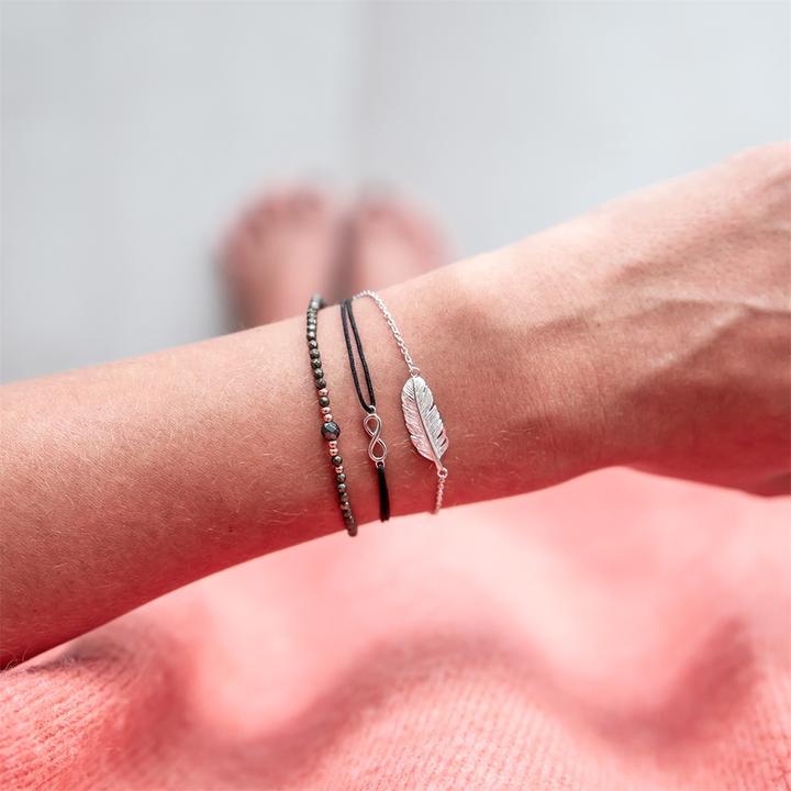 Immagine prodotto Glanzstücke München Donna Infinity in argento Sterling 15,0 - 22,0 cm, regolabile in modo flessibile - 5950 (22 cm, Argento)