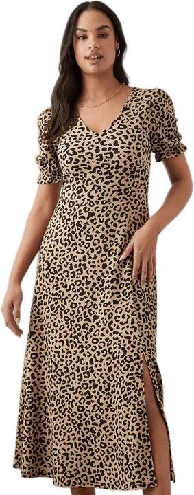 Produktbild Dorothy Perkins Womens/Ladies Leopard Print Short-Sleeved Midi Dress (42)