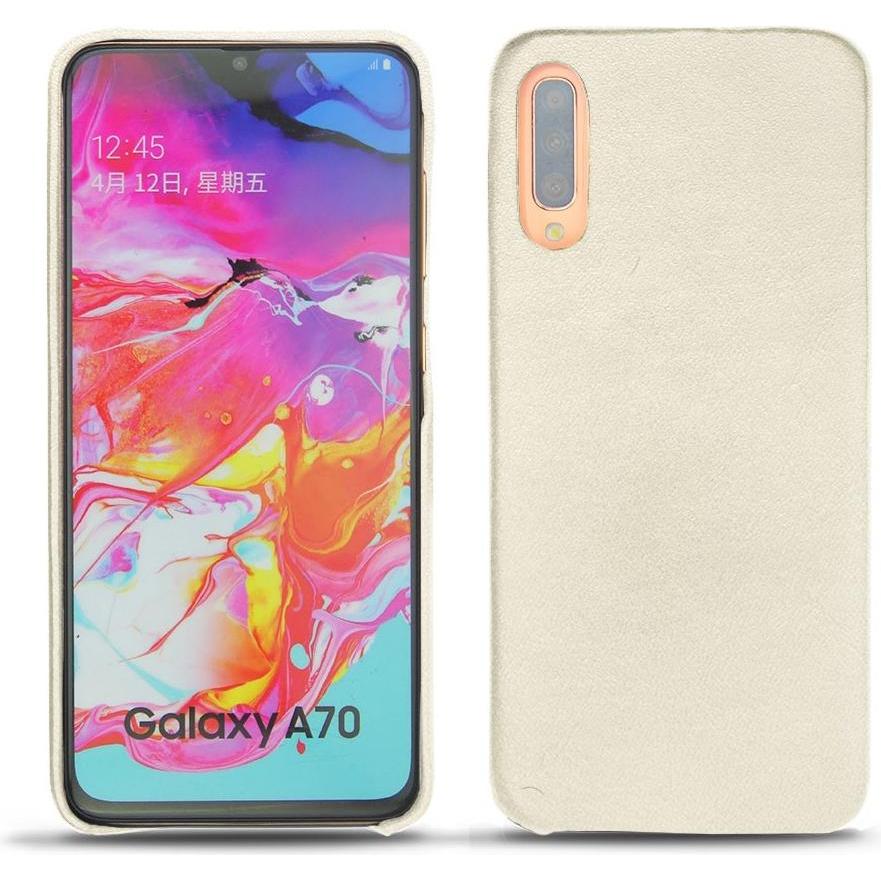 Noreve Lederschutzhülle (Samsung Galaxy A70), Smartphone Hülle, Weiss
