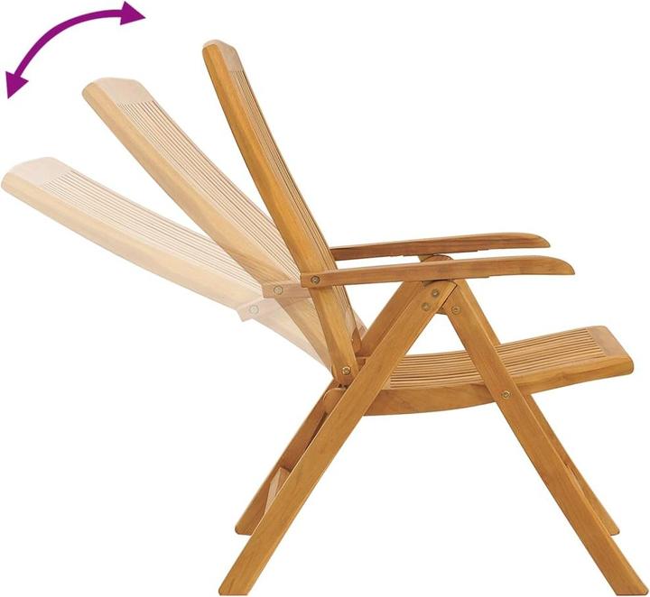 Produktbild vidaXL verstellbarer Gartenstuhl