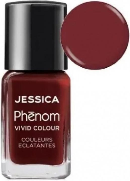 Actual product image Jessica Phenom Vivid Colour Nail Polish Long-lasting Gel-like Nail Polish without UV Lights Illicit (Illicit Love, Gel-Effect Nail Polish)