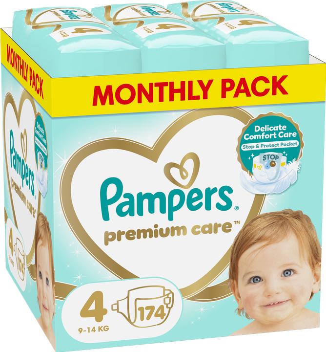 Image du produit Pampers Premium Care (Taille 4, Pack mensuel, 174 pièce(s))