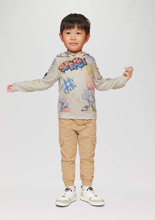 Produktbild s.Oliver Sweatshirt Gemustertes Sweatshirt mit Kapuze (98)