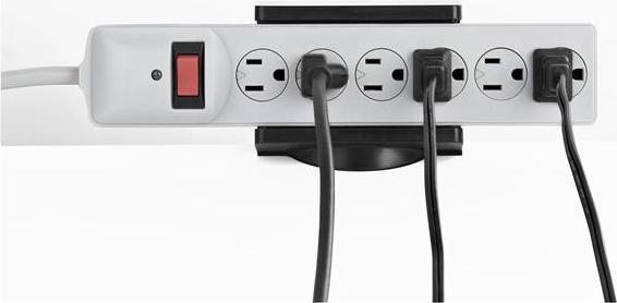 Produktbild StarTech PWRSTRPCLMP Steckdosenleiste (fur Tischhalterung, klemmbar, verstellbar, Tischkl (Tisch)