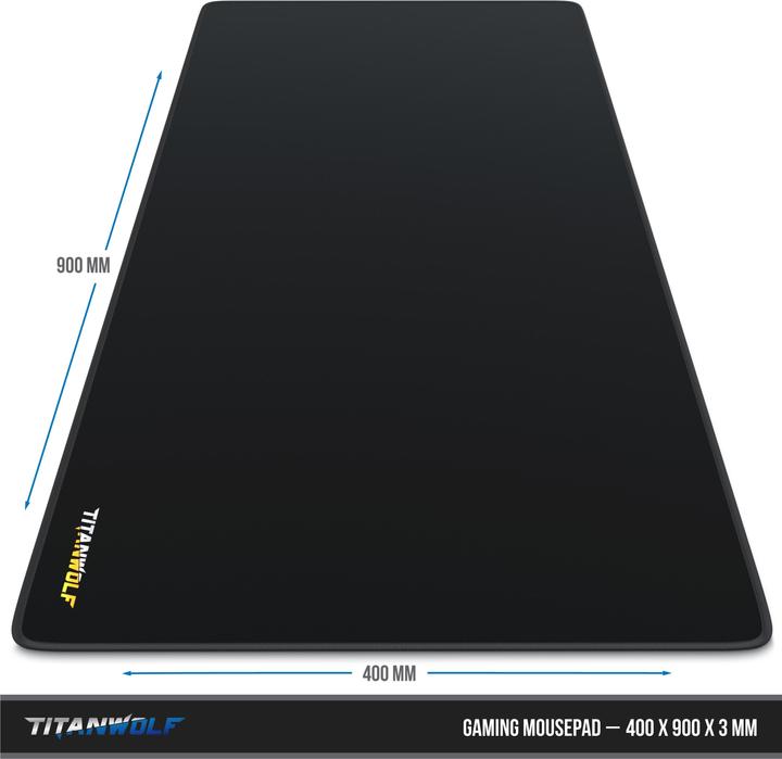 Actual product image Titanwolf Gaming Mouse Pad, XXL Speed Gaming Mouse Mat / Extra Large Surface of 900 x 400mm, Alpha Wrist (XXL)