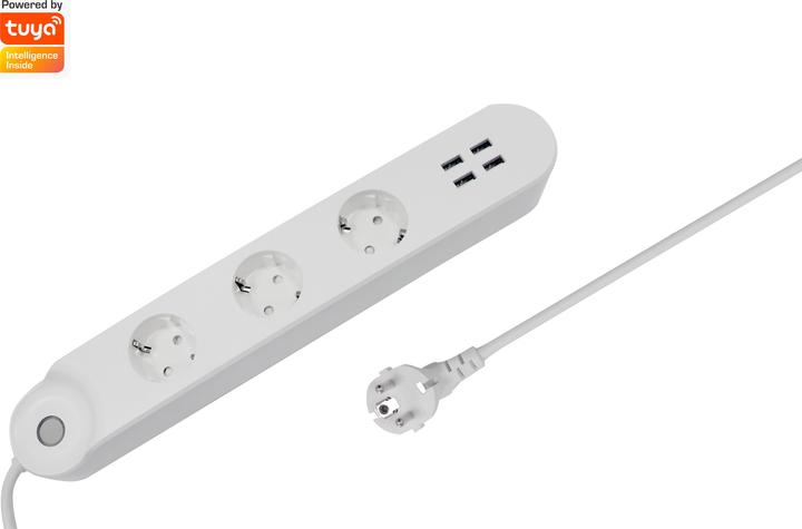 Produktbild Denver SHP-300U Smart Power-Steckdosenleiste (3x, CEE 7/5)