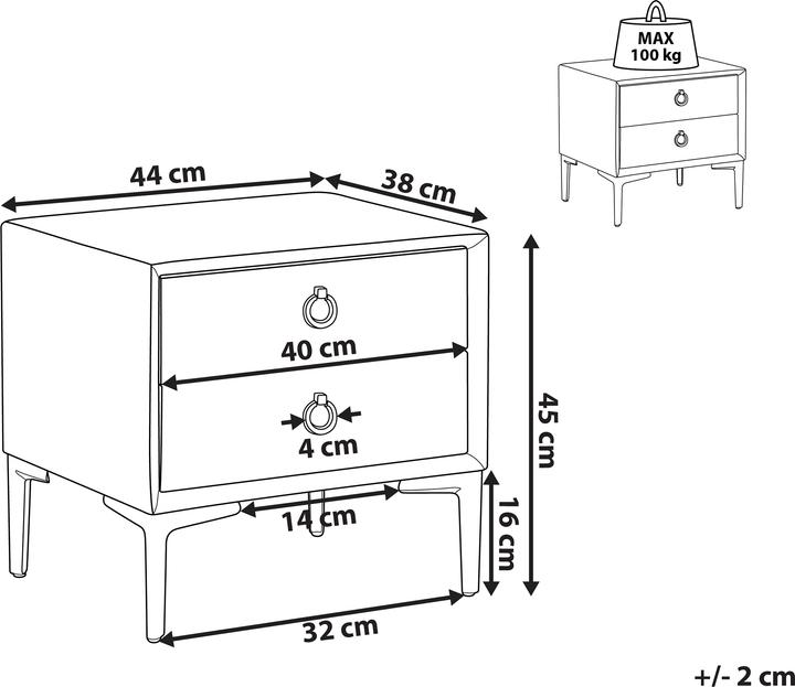 Actual product image Beliani Sezanne (44 x 38 x 45 cm)