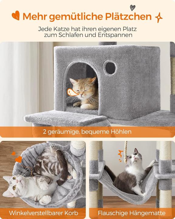 Actual product image Feandrea Cat Spa (206 cm, Grey)