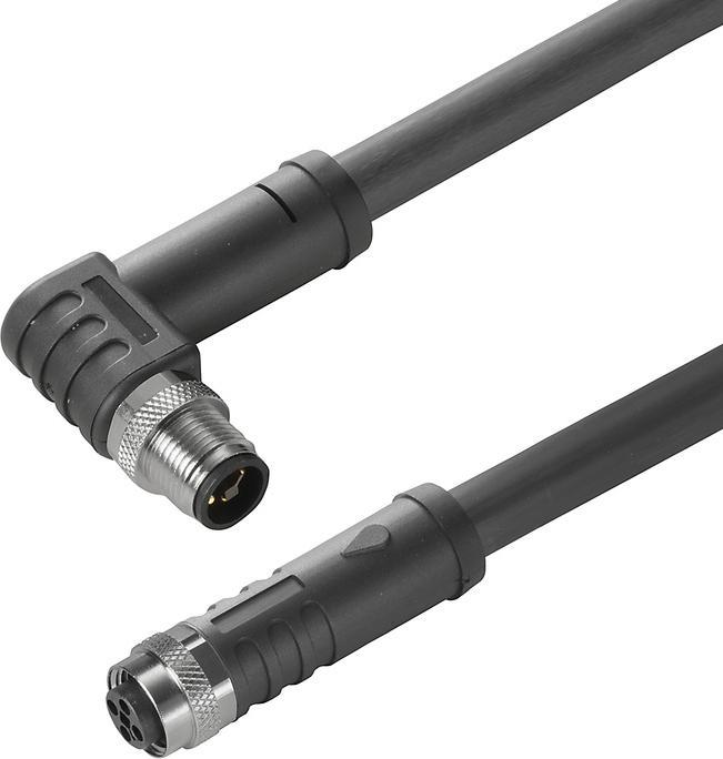 Produktbild Weidmüller Sensor-Aktor-Leitung,Verbindungsleitung, M12/M12, 4, 1.5 m SAIL-M12WM12G-T-1.5P