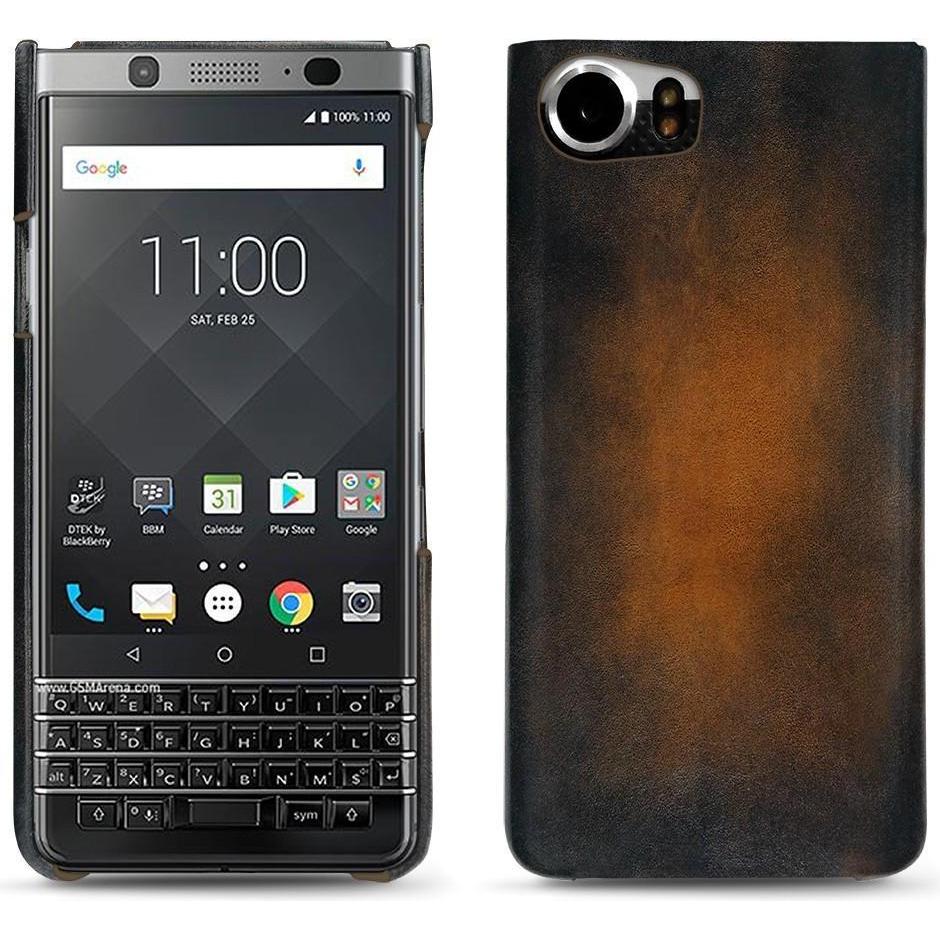 Thumbnail - Noreve Lederschutzhülle (Blackberry KEYone), Smartphone Hülle, Braun
