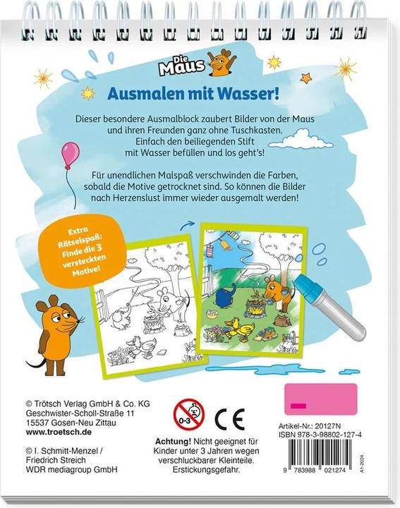 Produktbild Die Maus Zaubermalspass mit Wasserstift