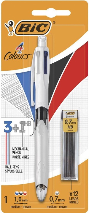 Bic 4 Colours ballpoint pen/pencil (White, 1 x)