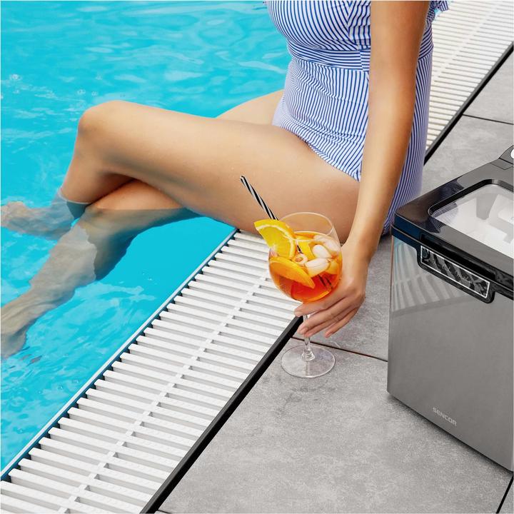 Actual product image Sencor SIM 3500SS ice cube maker Portable ice cube maker /24h Black, Silver
