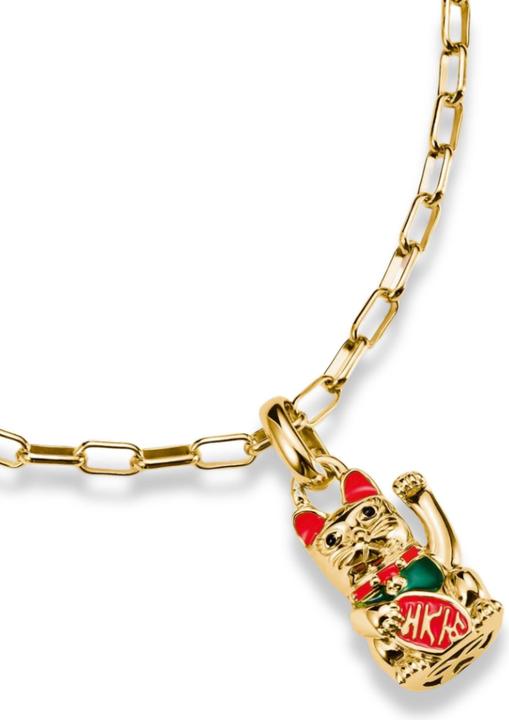 Immagine prodotto Thomas Sabo Charm-Anhänger Winkekatze bunt Connect vergoldet (Argento 925, Smalto)