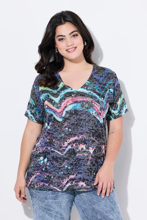 Produktbild Angel of Style T-Shirt, bequeme Passform, Linien-Muster (44)