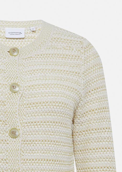 Actual product image Comma Strickjacke Strukturierter Cardigan aus Baumwollmix (44)