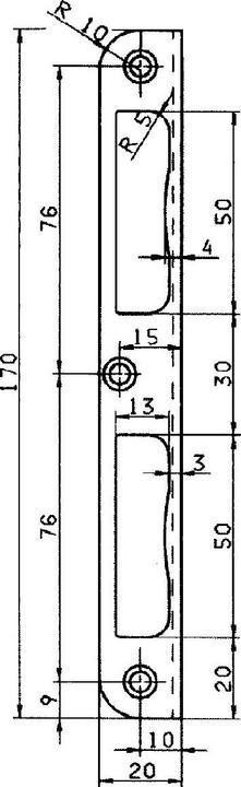 Actual product image BKS Angle striking plates B 9000 (Door handle)