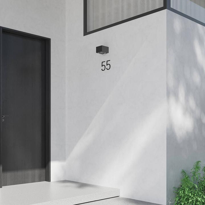 Actual product image Lucande Almos LED outdoor wall light, angular, 1-light. (670 lm, IP65)