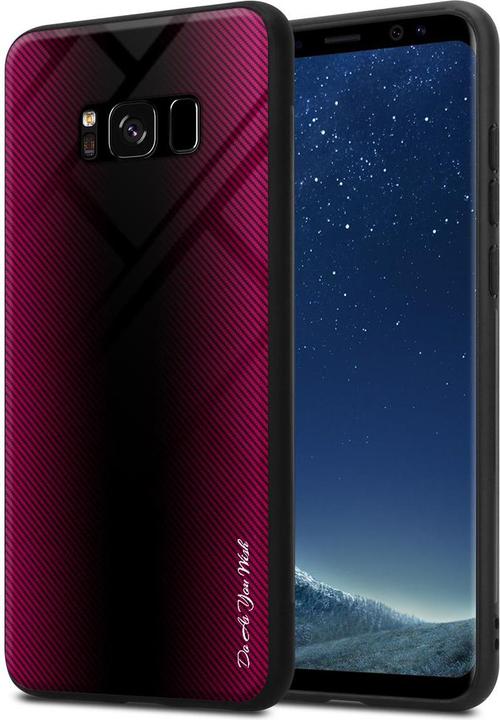 Actual product image Cadorabo TPU Striped Glass Cover (Samsung Galaxy S8+)