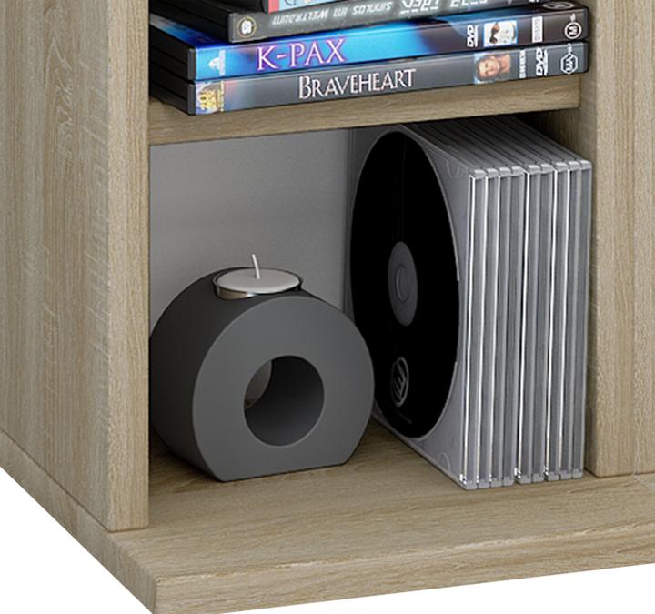 Actual product image VCM Wood CD DVD Stand Shelf Milano (42 x 20 x 92 cm)