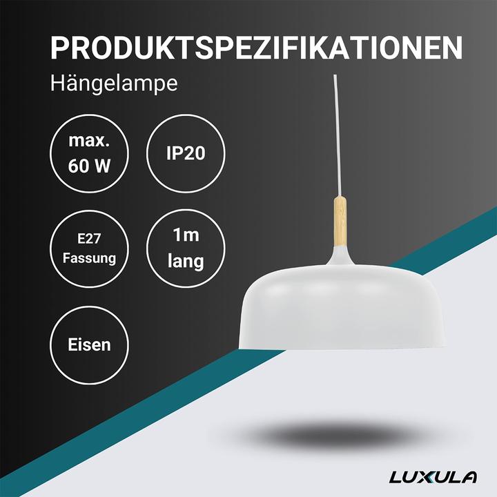 Produktbild Luxula LED-Hängeleuchte LX700173 (E27)