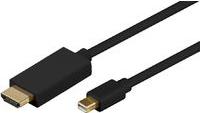 Actual product image MicroConnect MDPHDMI2B-4K 2m Mini DisplayPort HDMI Type A (Standard) Black Video cable adapter (2 m)