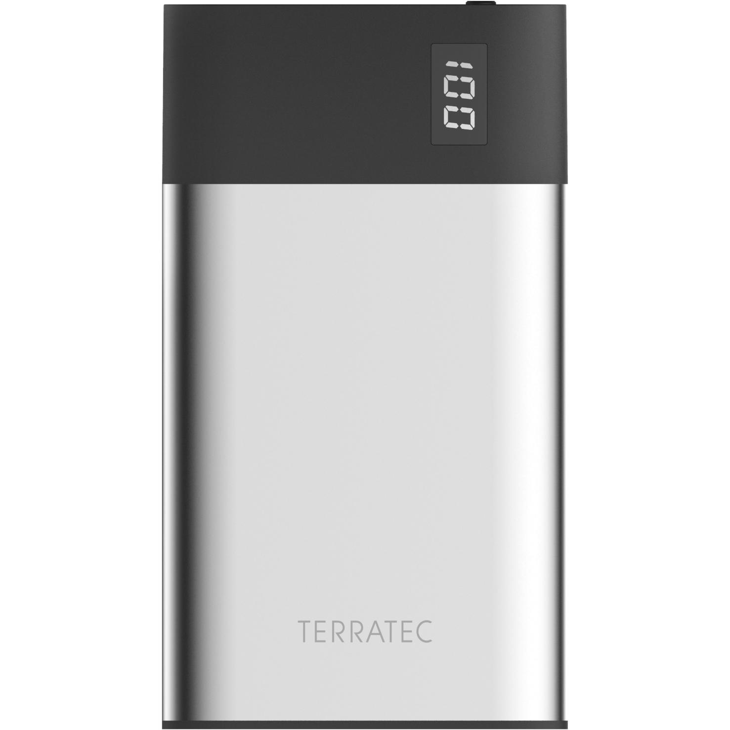 Thumbnail - Terratec P40 Slim (4000 mAh, 1.50 W, 14.80 Wh), Powerbank, Schwarz, Silber